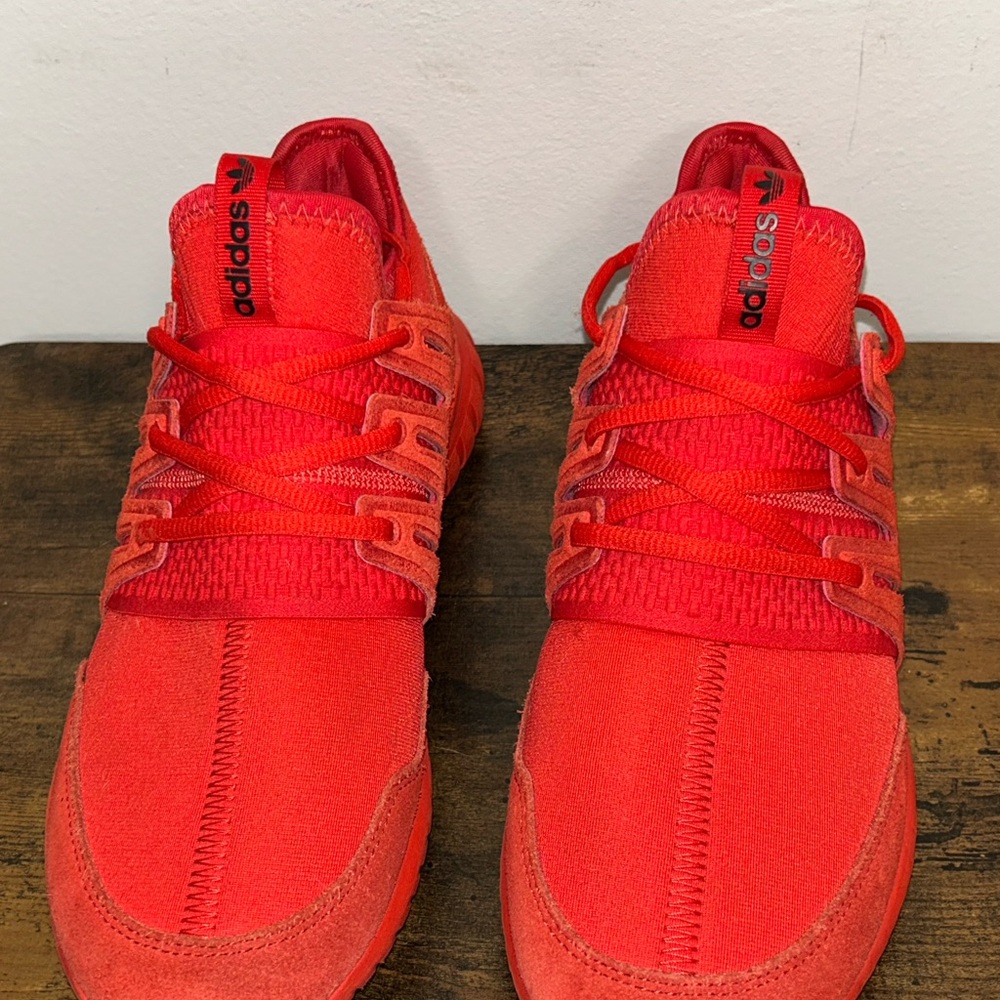 Adidas Bold Red Tubular Shoes